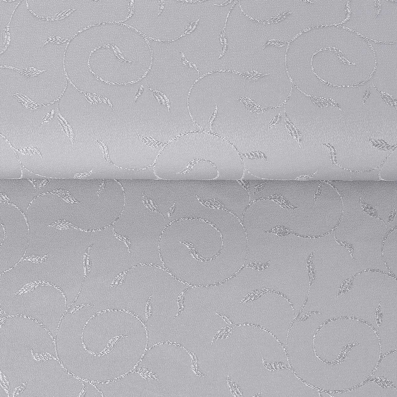 Stof met tefloncoating voor tafelkleden - grijs met grote ornamenten