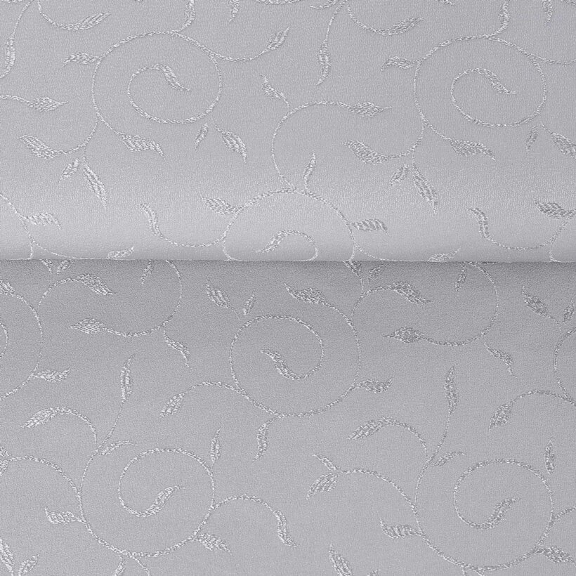 Stof met tefloncoating voor tafelkleden - grijs met grote ornamenten