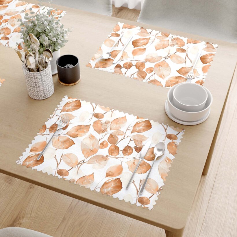 Teflon placemat voor de tafel - Afdrukken van bladeren - set 2 stuks