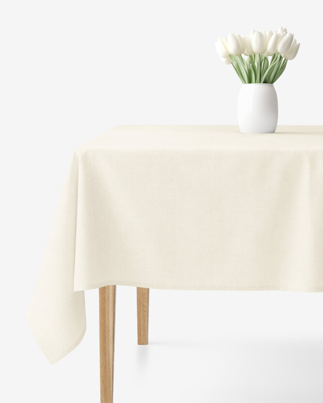 Hoekig tafelkleed Malaga - crème