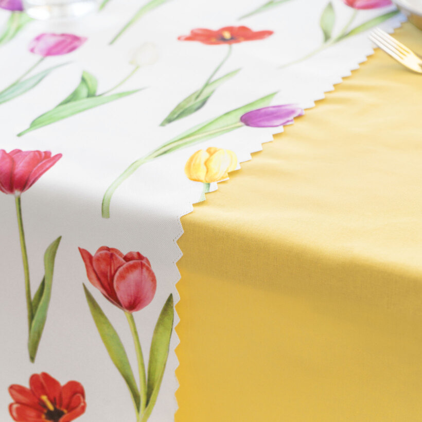 Tafelloper teflon - Gekleurde tulpen