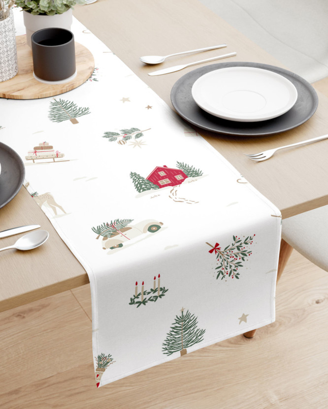 Kerst tafelloper van stevig katoen - Traditionele Kerst (buitenland)