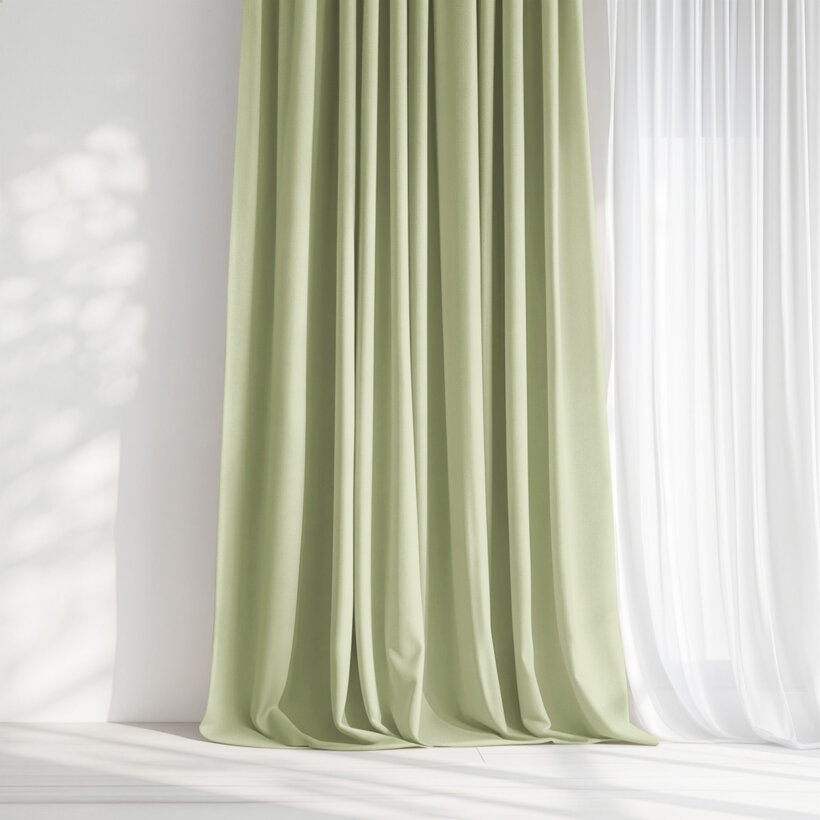 Decoratief gordijn Marbella - erwtjesgroen