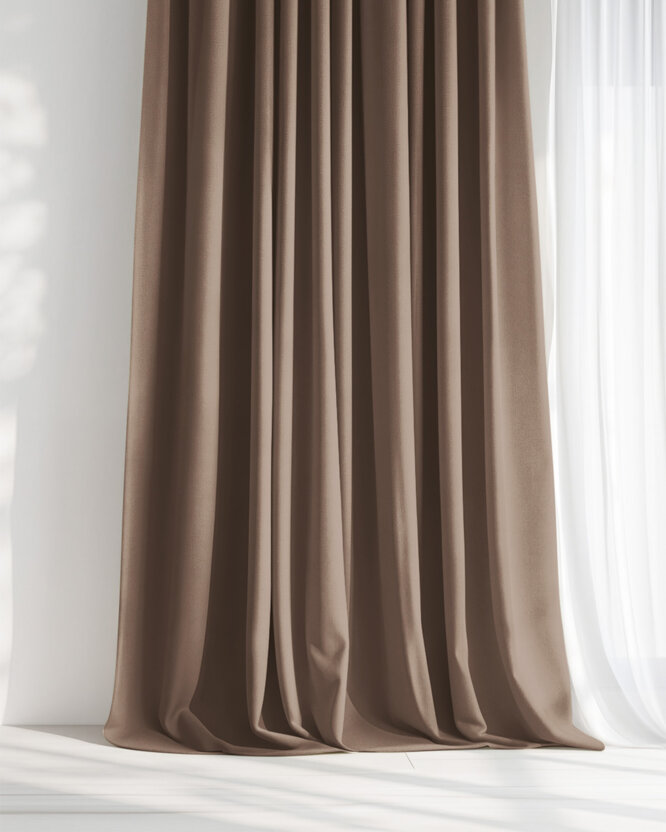 Decoratief gordijn Marbella - moka