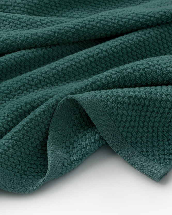 Katoenen badstof handdoek / badhanddoek Micro Pure - smaragdgroen
