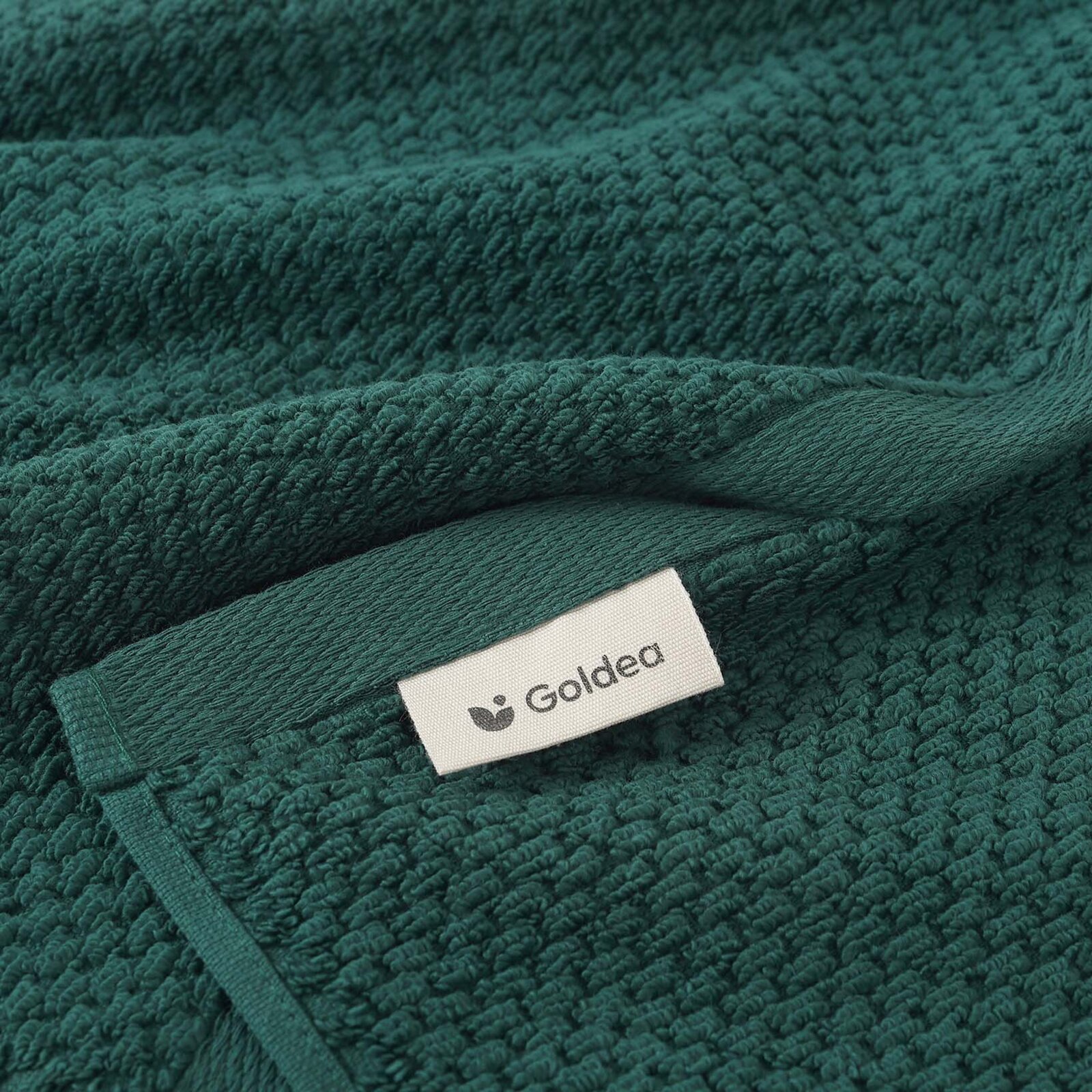 Katoenen badstof handdoek / badhanddoek Micro Pure - smaragdgroen