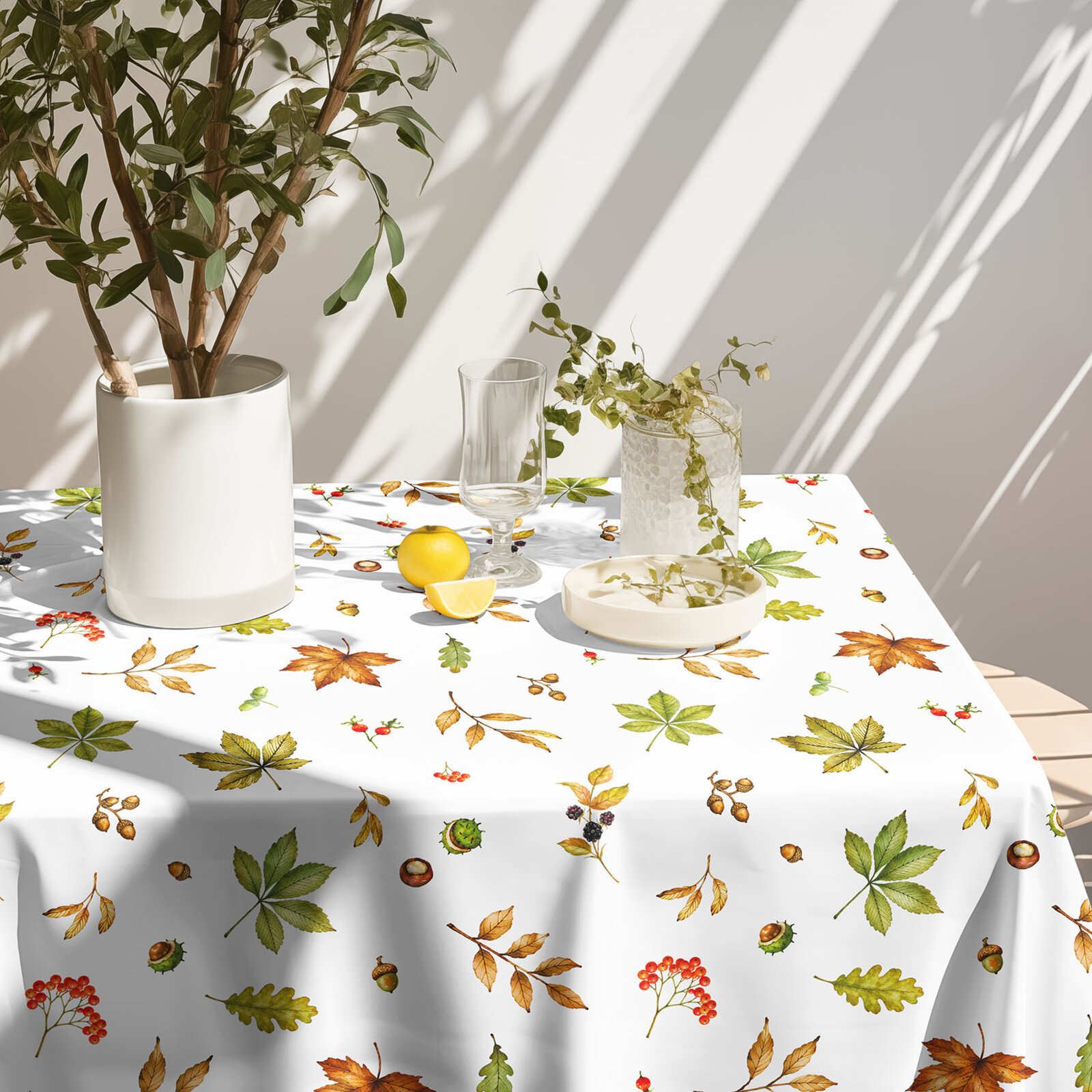 Hoekig teflon tafelkleed - Herfstmagie