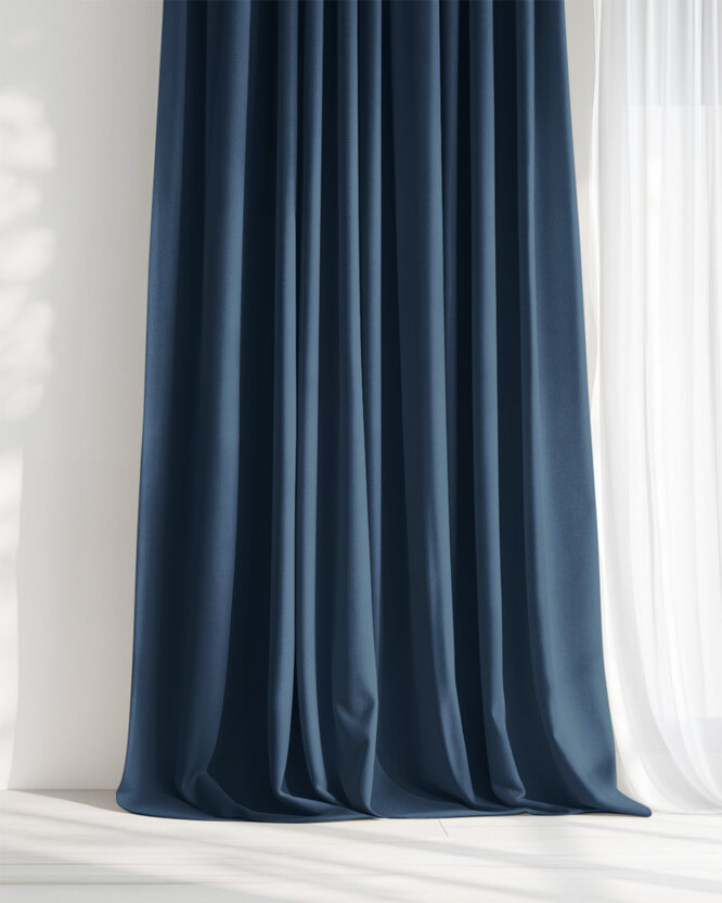 Decoratief gordijn Marbella - marineblauw
