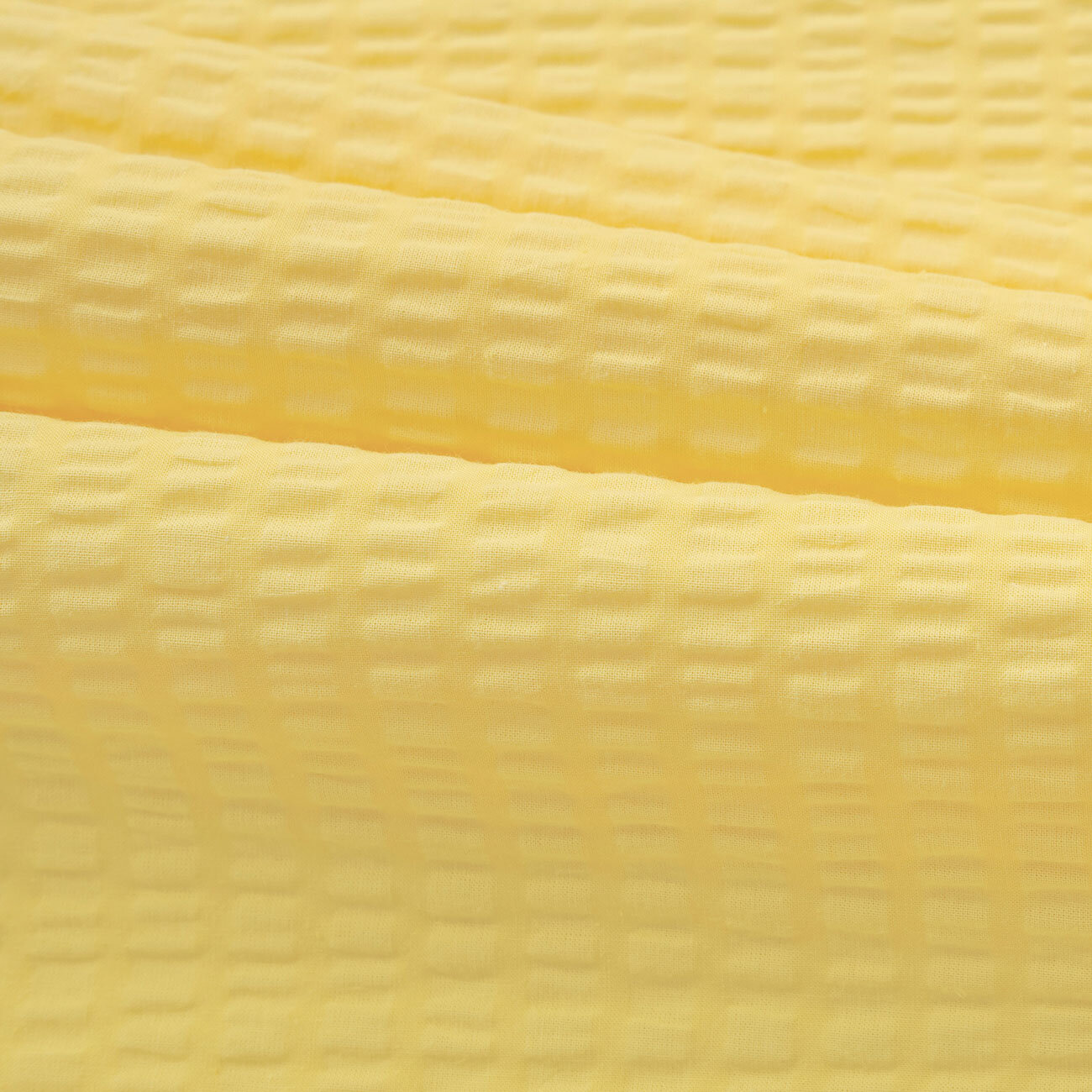 Katoenen crêpe - geel