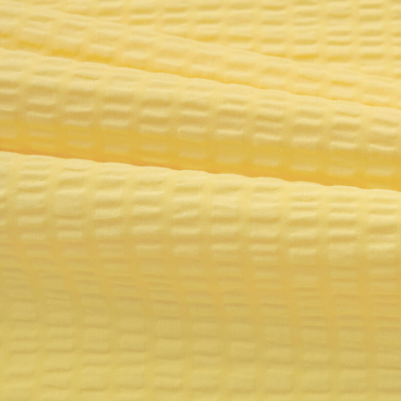 Katoenen crêpe - geel
