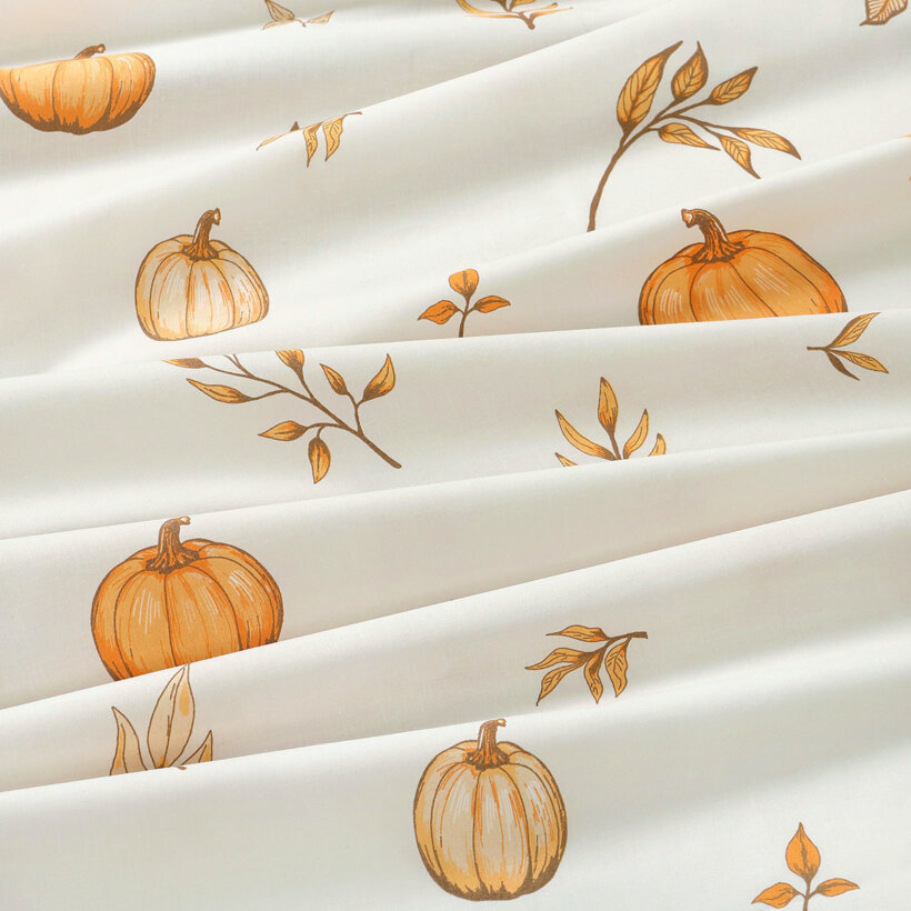 Katoen renforcé - Herfst pompoenen en blaadjes