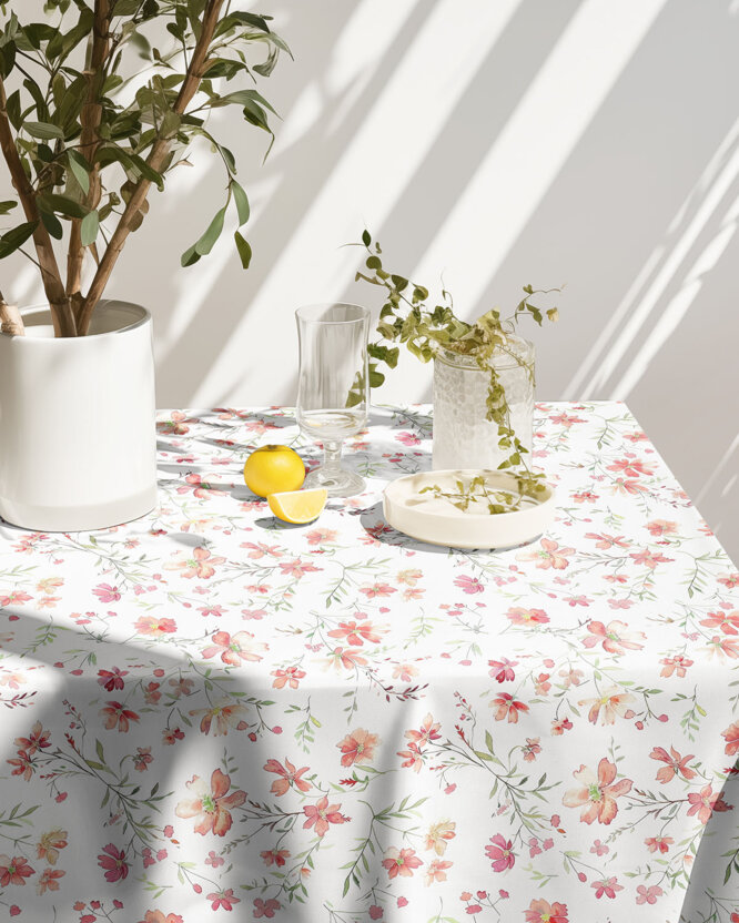 Hoekig tafelkleed Valencia - Veldbloemen