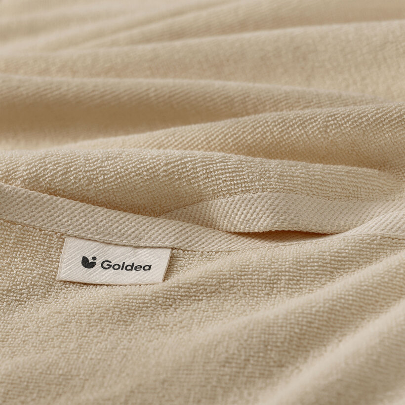 Katoenen badstof handdoek / badhanddoek Soft zonder boord - beige