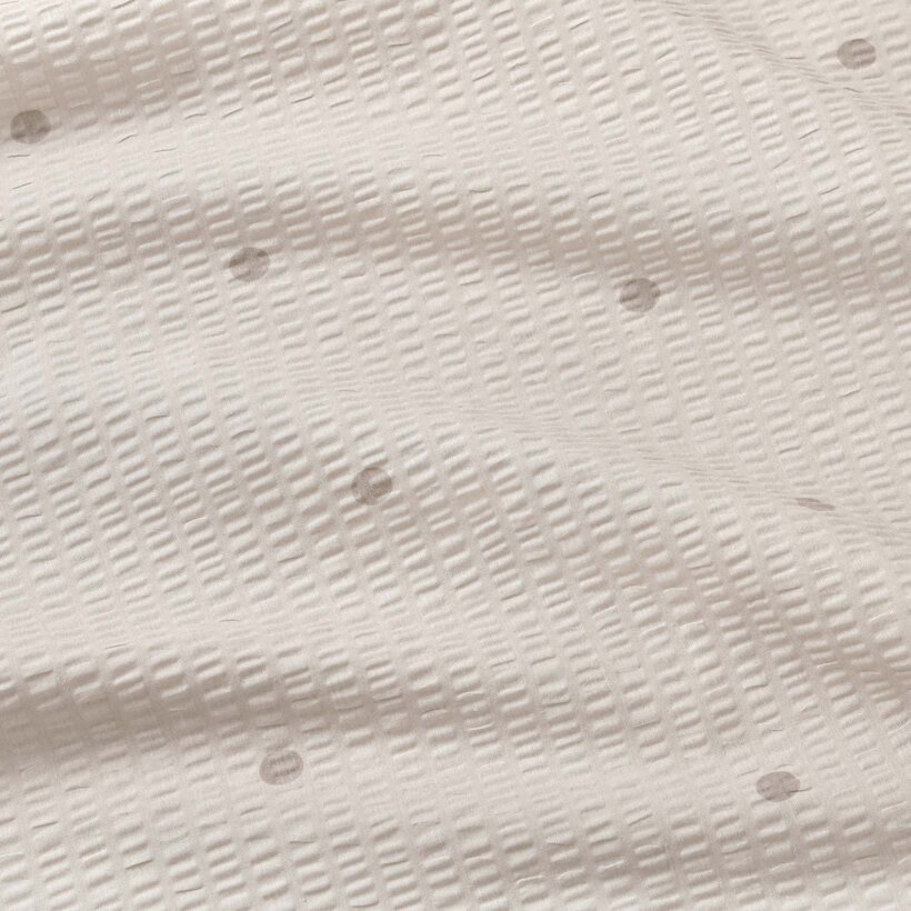 Katoenen crêpe - Stippen op beige
