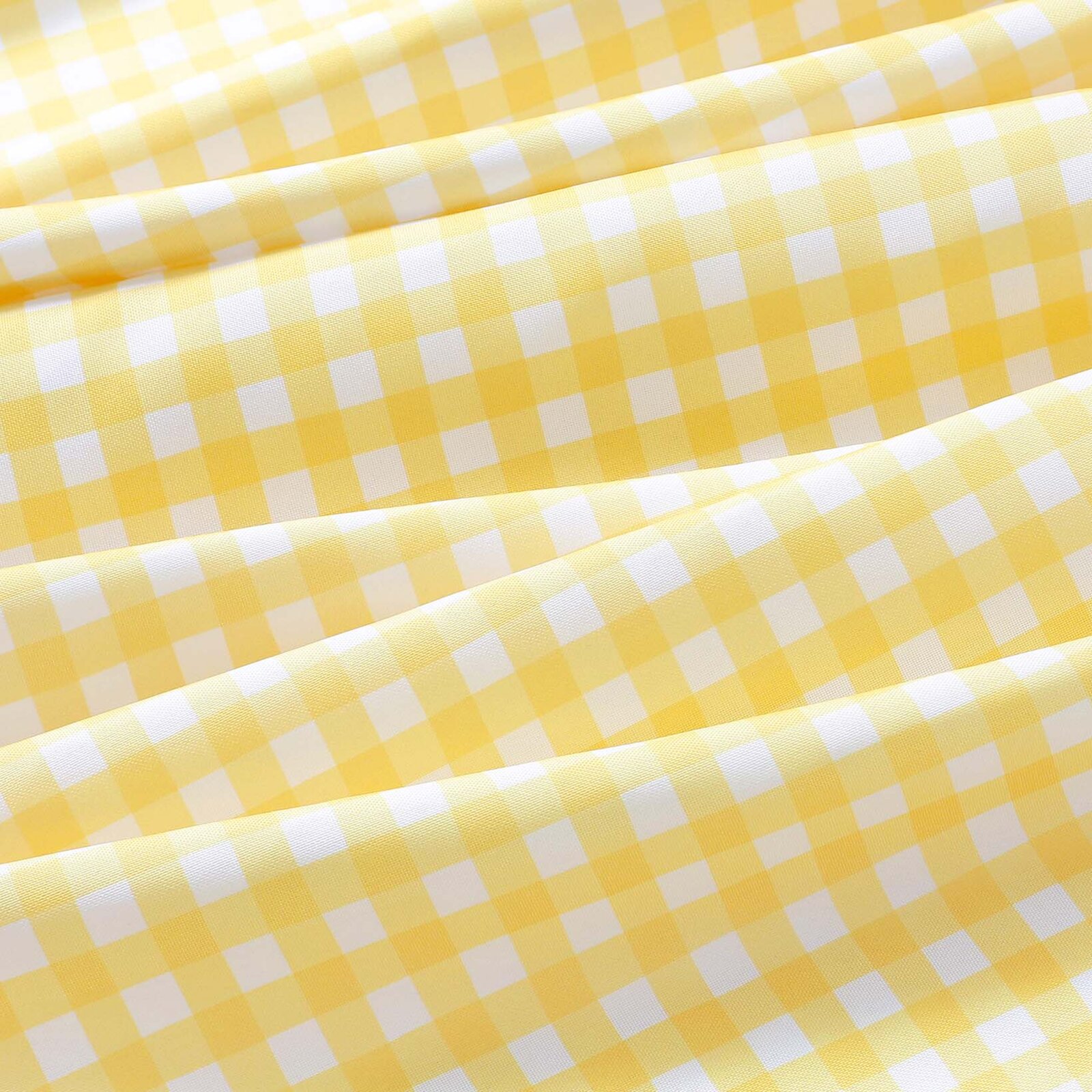 Tafelstof met tefloncoating - Gele ruitjes