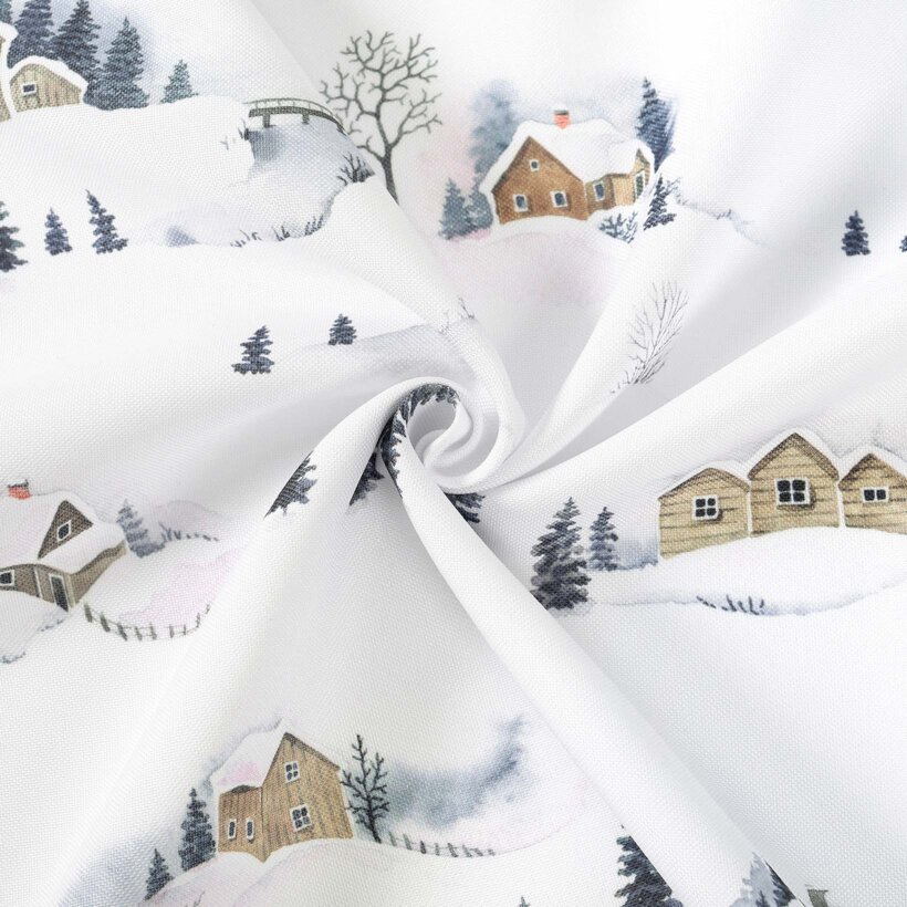Tafelstof met tefloncoating - Winters landschap
