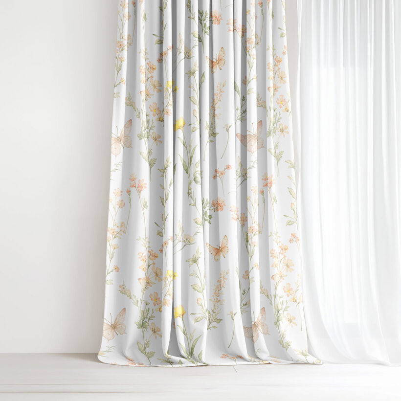 Decoratief gordijn Luca - Vlindertuin