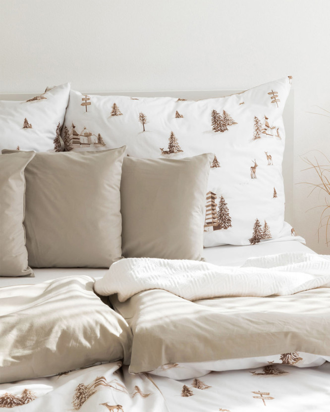 Katoenen beddengoed Duo - Beskydy met latte