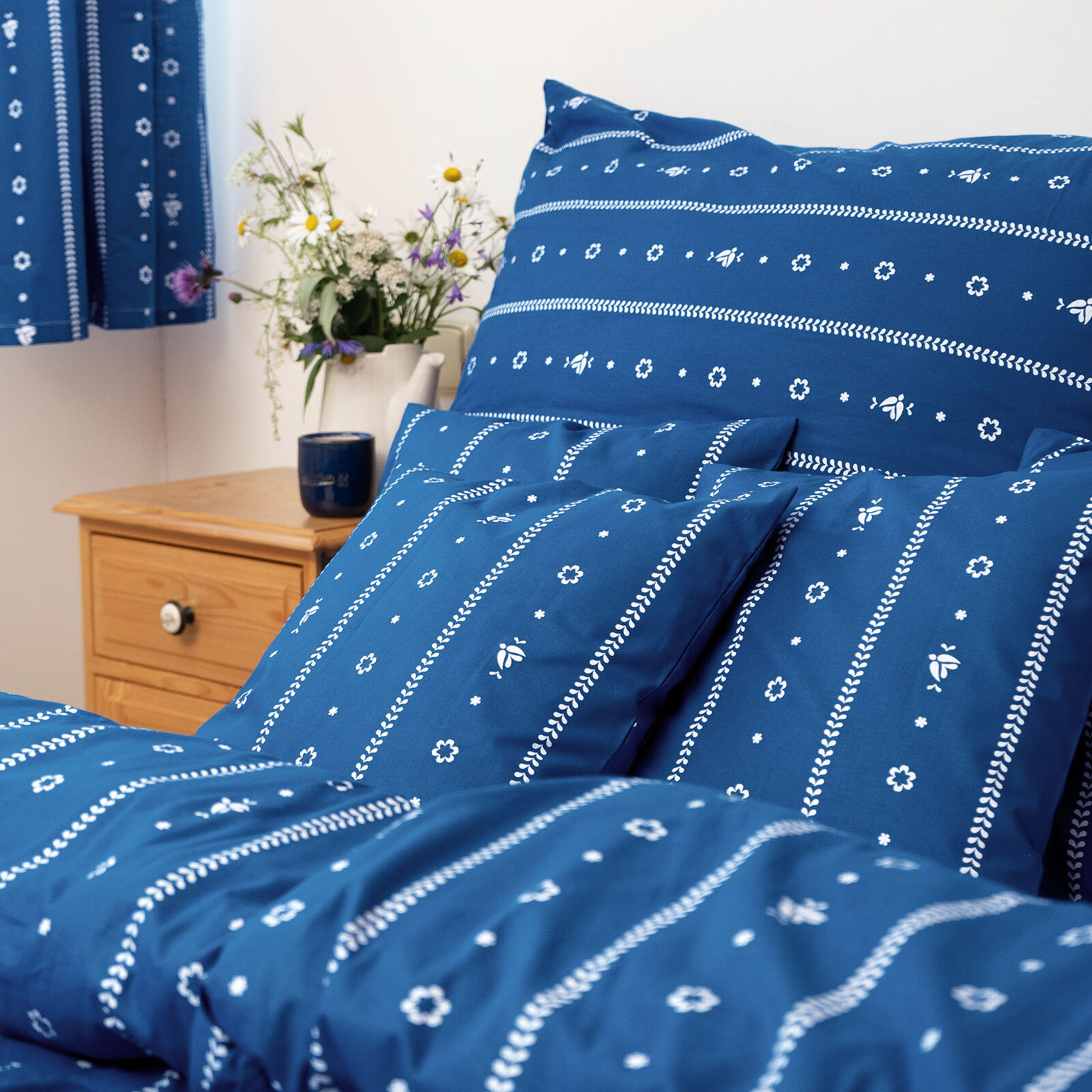 Katoenen beddengoed - Na mú dušu op blauw