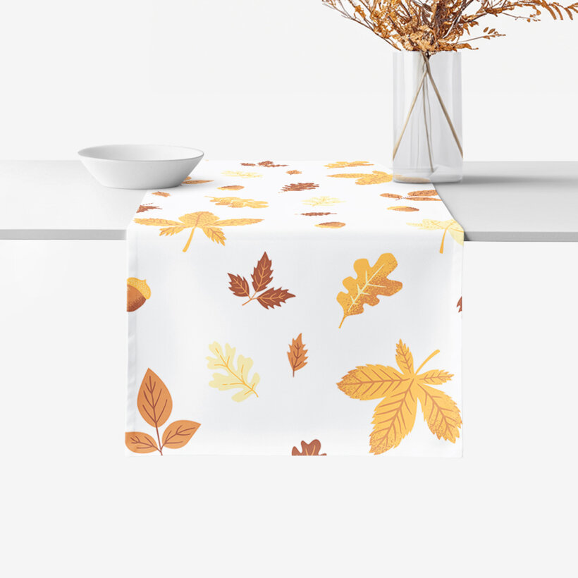 Tafelloper 100% katoen renforcé - Herfstbladeren