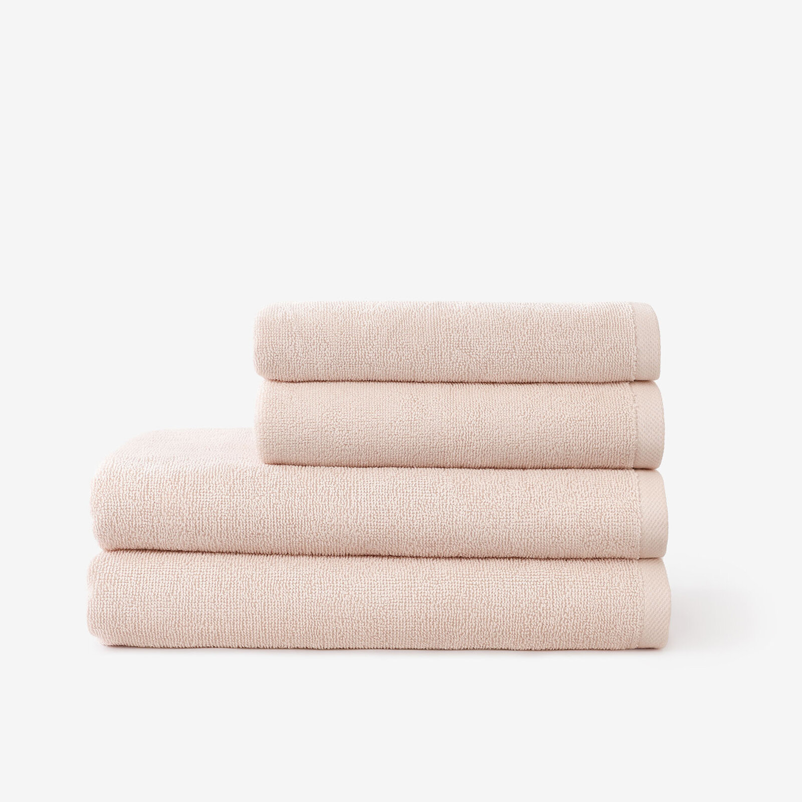 Katoenen badstof handdoek / badhanddoek Soft zonder boord - lichtroze