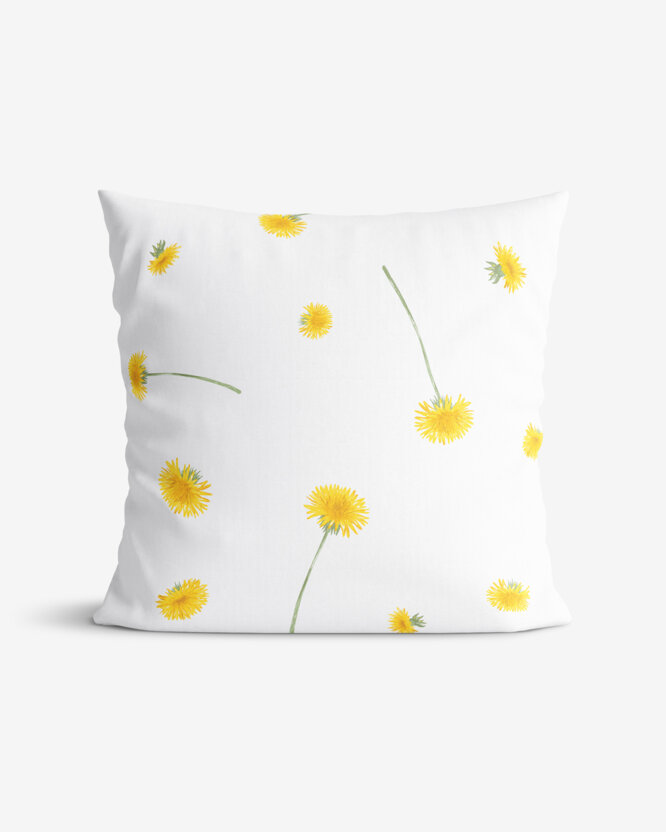 Katoenen kussensloop - Paardenbloemen