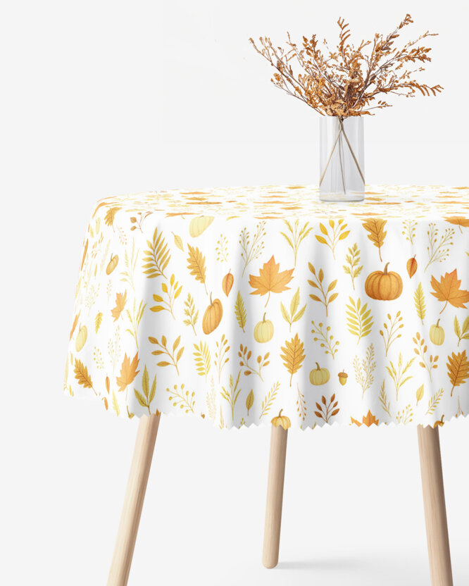 Rond teflon tafelkleed - Geur van de herfst