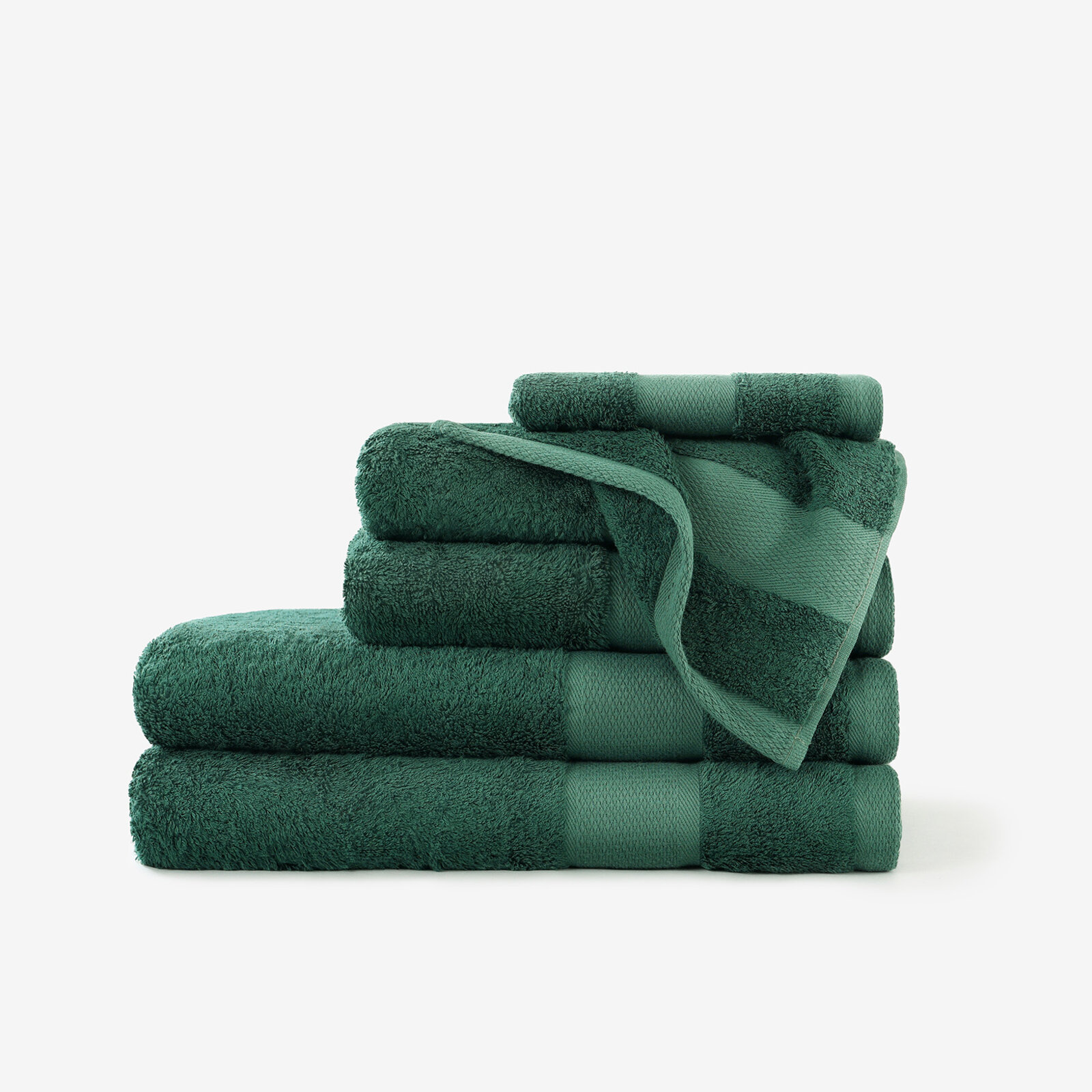 Bamboe handdoek/badhanddoek - smaragdgroen