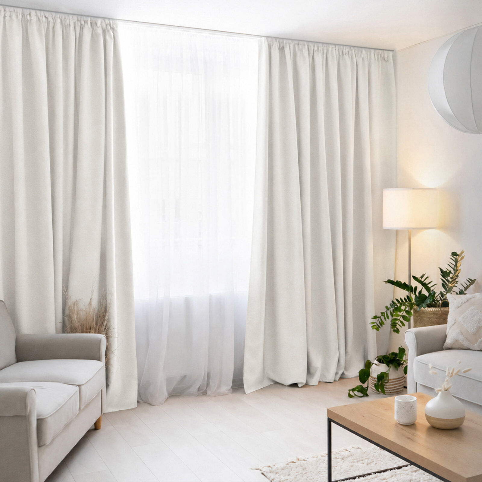 Verduisterend gordijn 100% Blackout - licht naturel