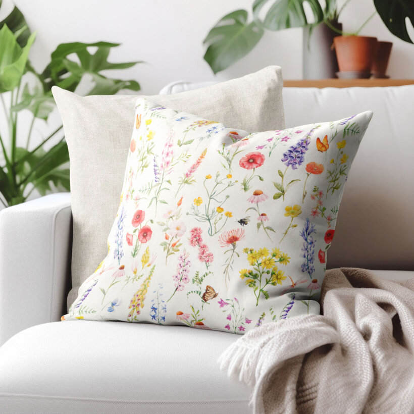 Decoratieve kussensloop Valencia - Bloeiende weide