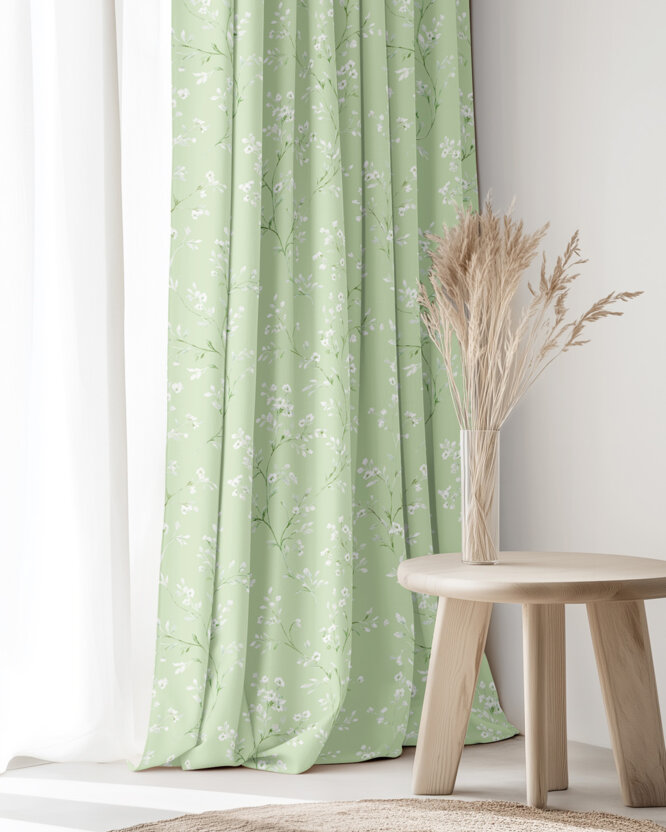 Decoratief gordijn Luca - Jasmijnbloemen