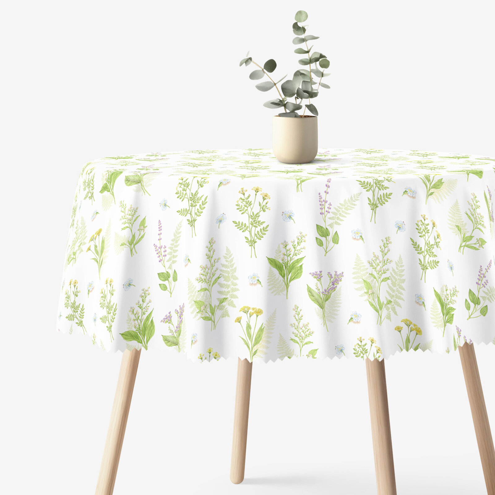 Rond teflon tafelkleed - Bosbloemen