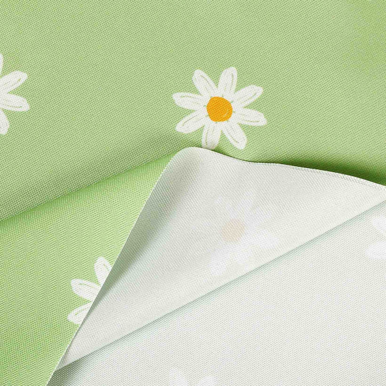 Tafelstof met tefloncoating - Margrieten op groen