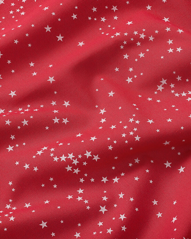 Decoratiestof Valencia - Sterretjes op rood