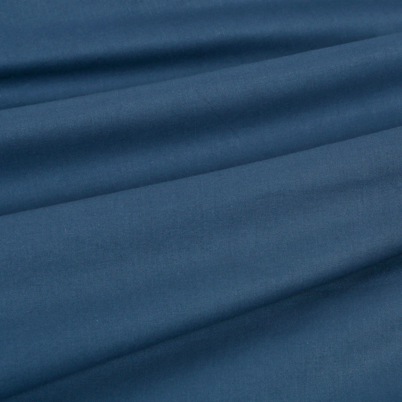 Rond tafelkleed 100% katoen renforcé - marineblauw