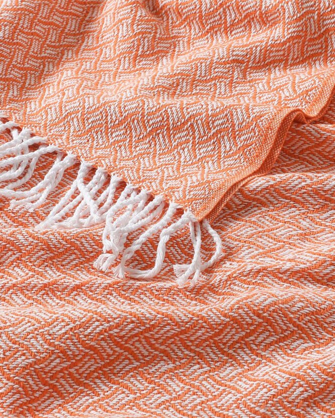 Katoenen deken Orient - oranje