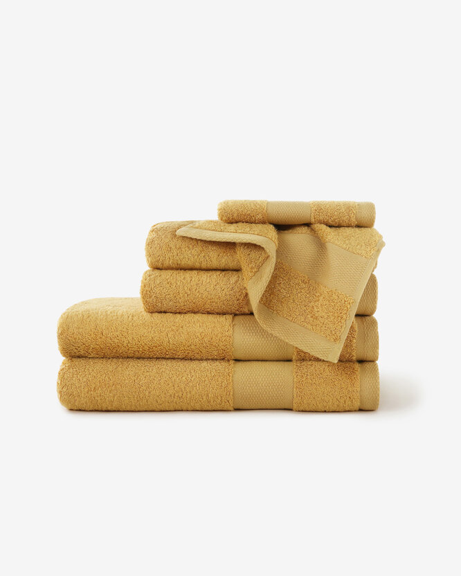 Bamboe handdoek/badhanddoek - goud