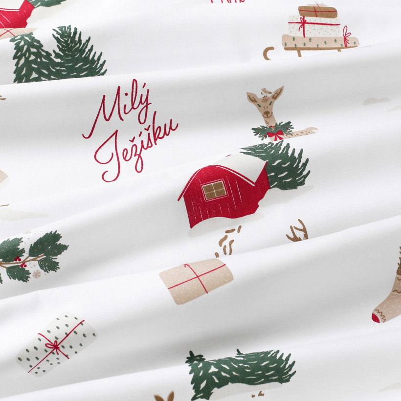 Kerst katoenen stevige stof - Tsjechische Kerst