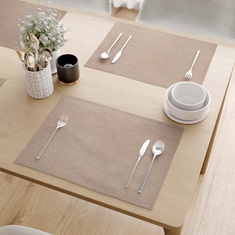 Tafelplacemat Peru - latte - set 2 stuks
