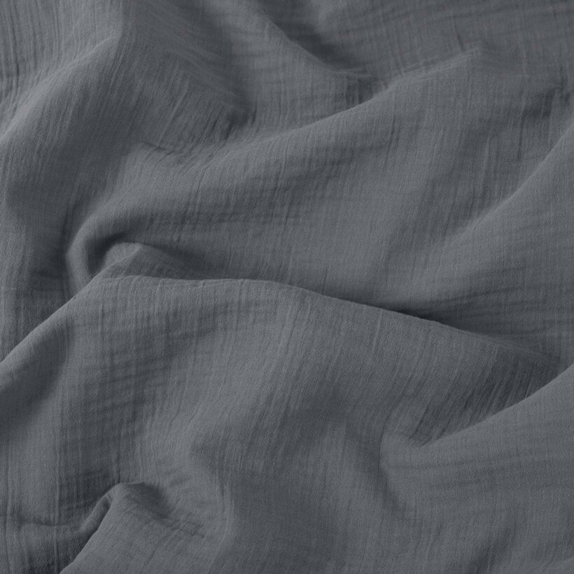 Mousseline beddengoed - antraciet