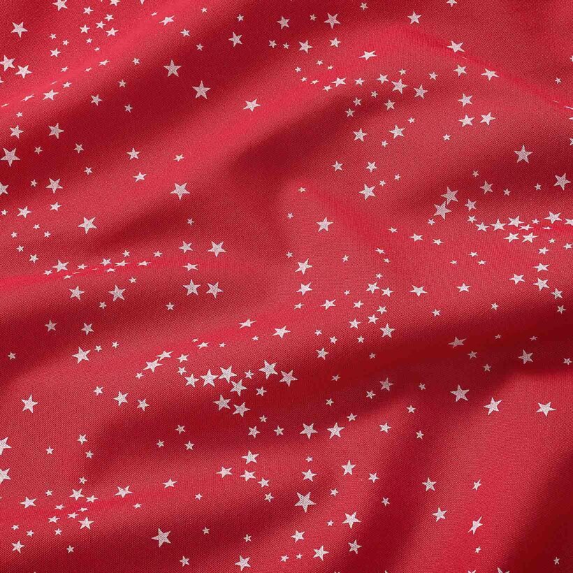 Decoratiestof Valencia - Sterretjes op rood