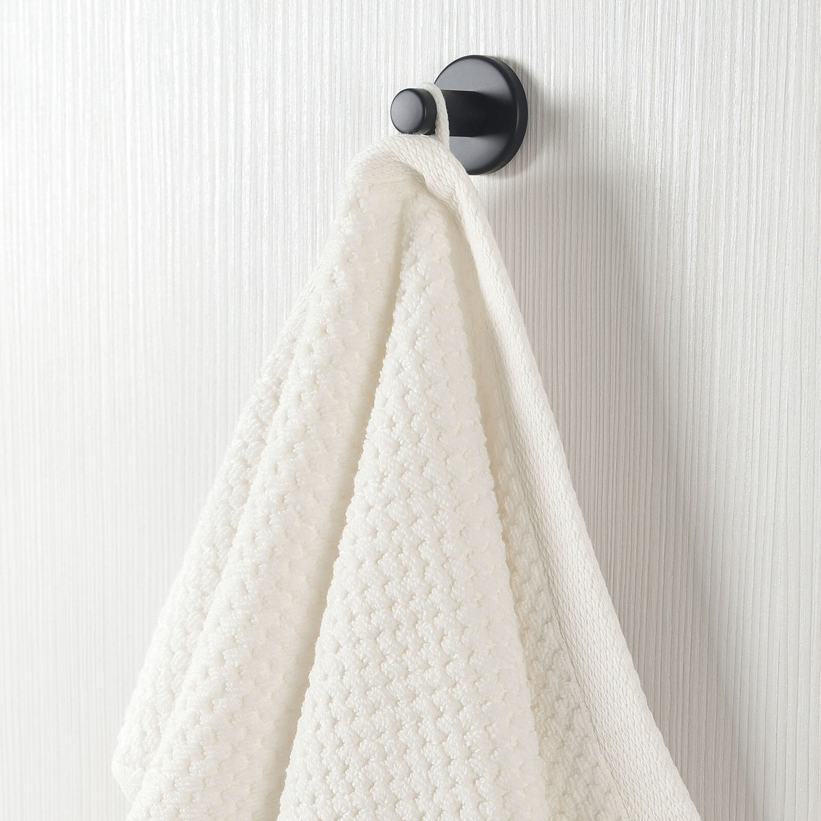 Katoenen badstof handdoek / badhanddoek Micro Pure - vanille