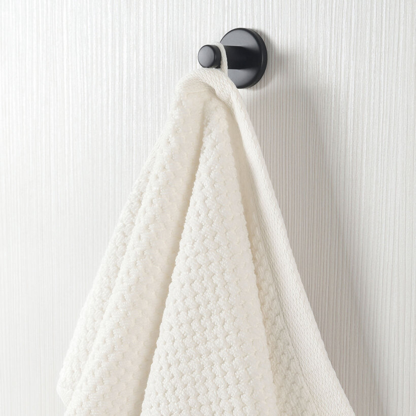 Katoenen badstof handdoek / badhanddoek Micro Pure - vanille