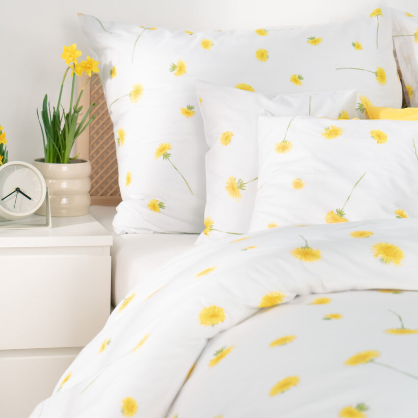 Katoenen beddengoed - Paardenbloemen