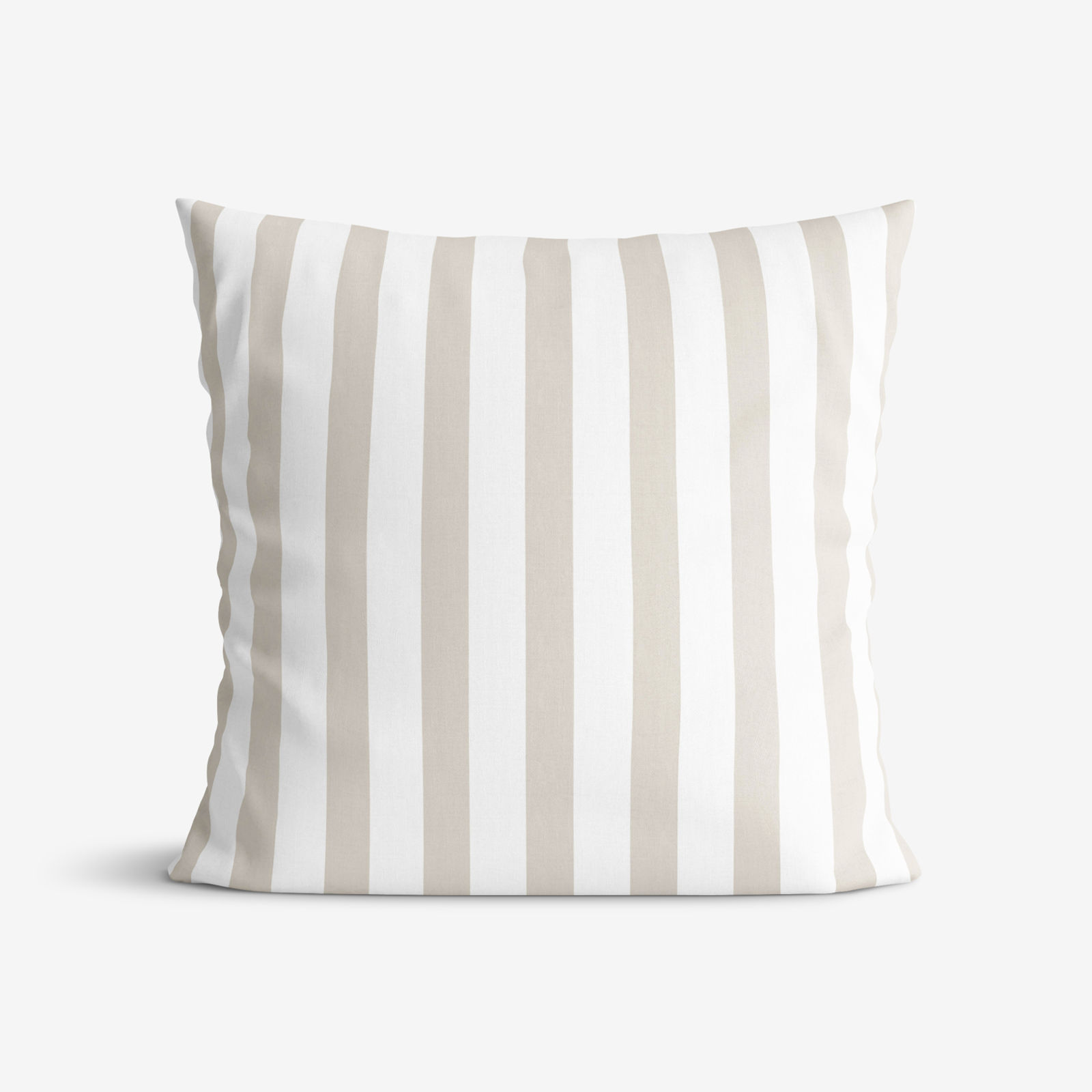 Katoenen kussensloop - Latte streepjes