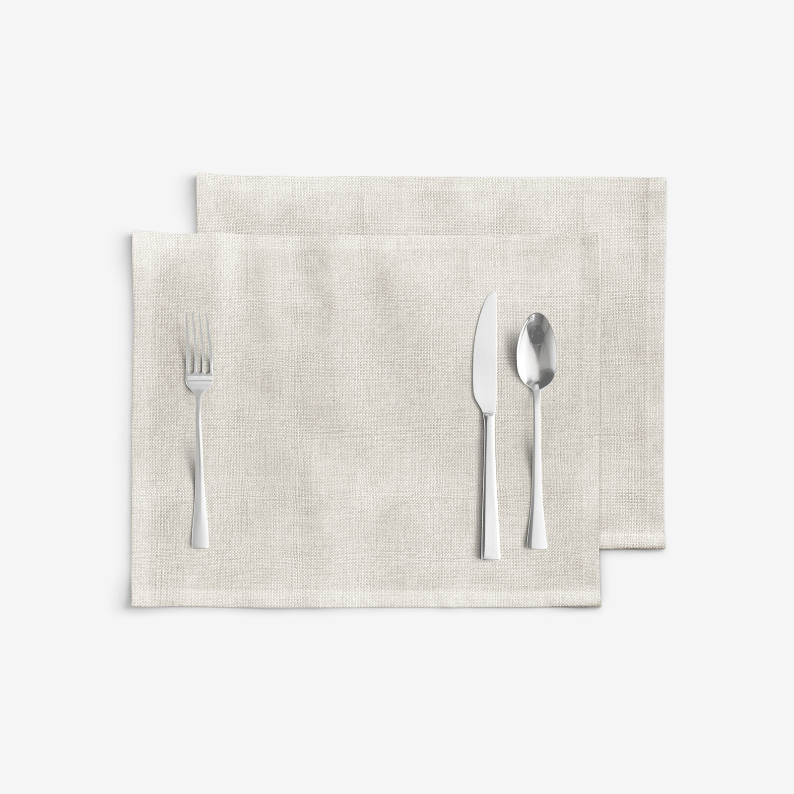 Placemat voor tafel Malaga - ongebleekt - set 2 stuks