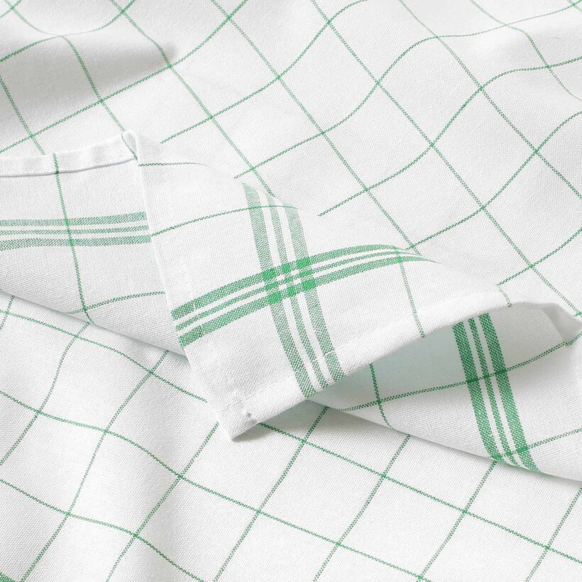 Keuken katoenen theedoek - Groene streepjes