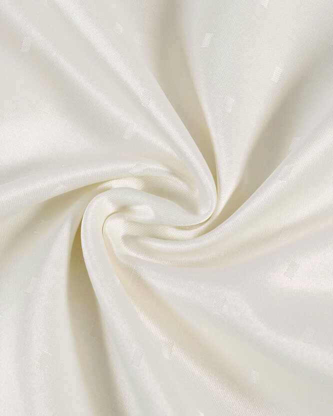 Feestelijk rond teflon tafelkleed - crème met glanzende rechthoekjes