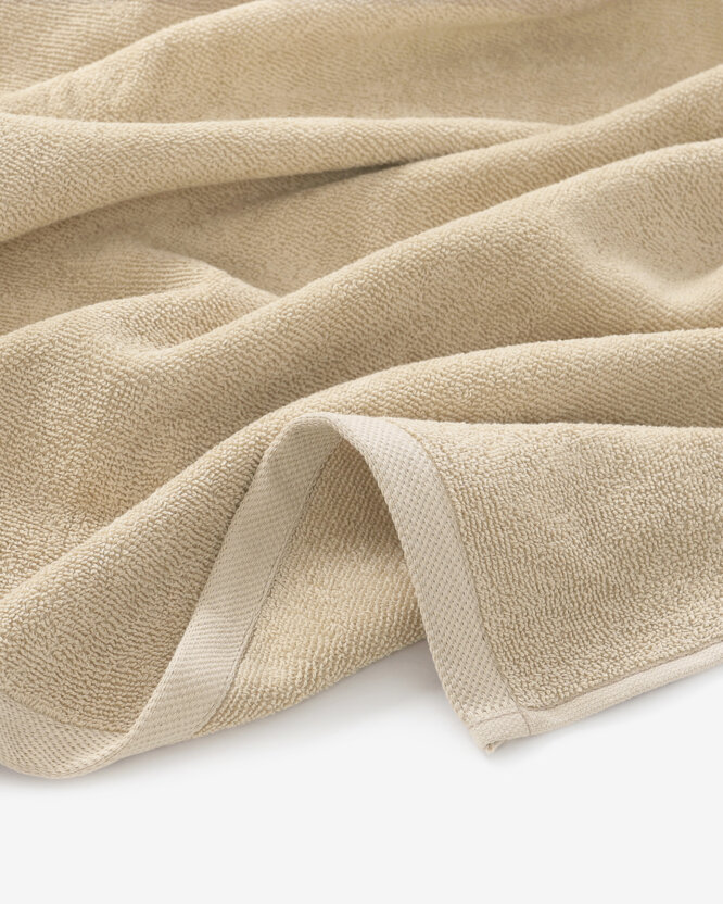 Katoenen badstof handdoek / badhanddoek Soft zonder boord - beige