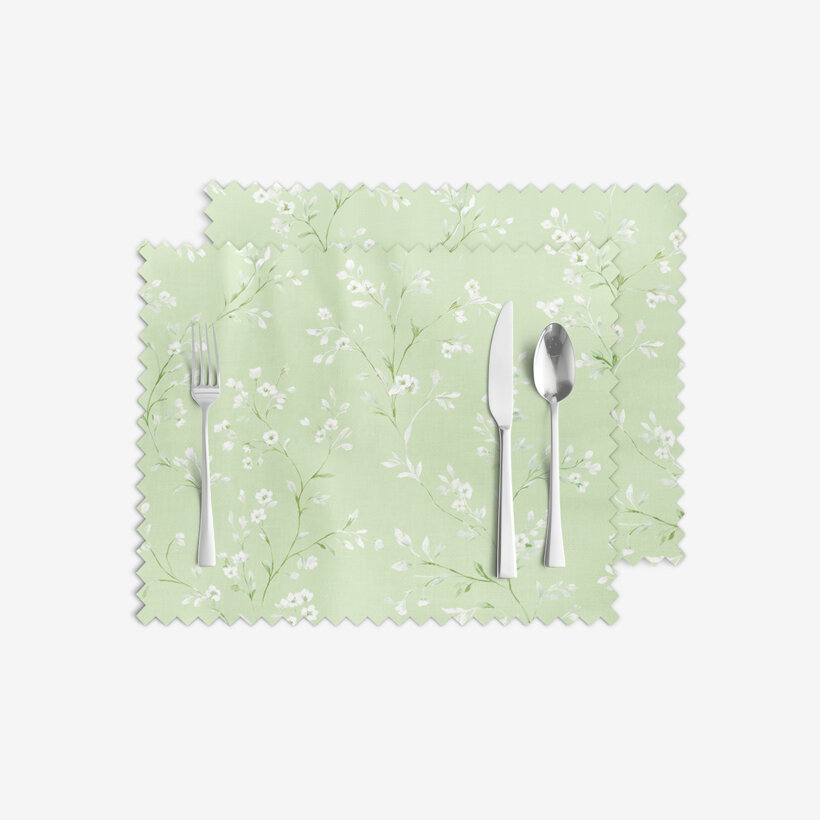 Tafelplacemat teflon - Jasmijn bloemen - set 2 stuks